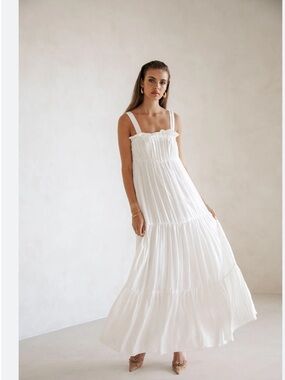 Sabo Keisha Babyboll White Maxi Dress Size 4